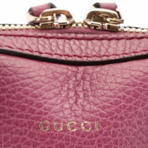 Gucci Lady Dollar Dome Two-Way Handbag in Pink Grained Leather - Picture 8 of 11